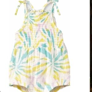 🌸 Grayson Mini Pastel Bubble Romper • 0-3 Months • Cotton Gauze